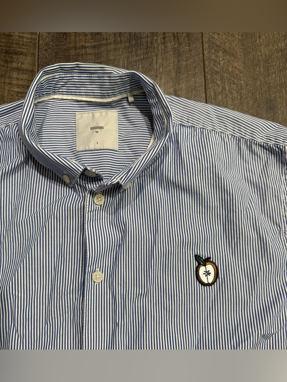 100% Cotton Minimum Brand Striped Oxford Shirt Men’s size Large